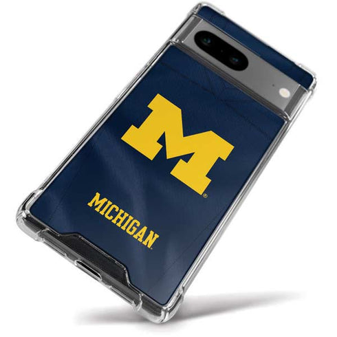 University of Michigan Blue Jersey Google Pixel 8 Clear Case
